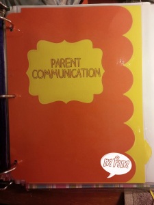 Parent communication Page from Miss, Hey Miss!