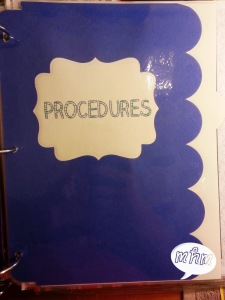 Procedures Divider Page from Miss, Hey Miss!